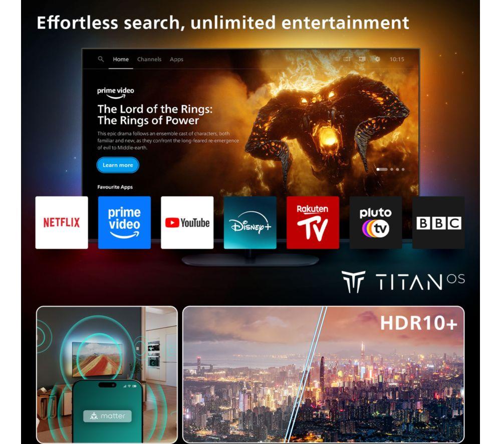 PHILIPS Ambilight 50PUS8000/05 50" Smart 4K Ultra HD HDR LED TV image number 6 of 12