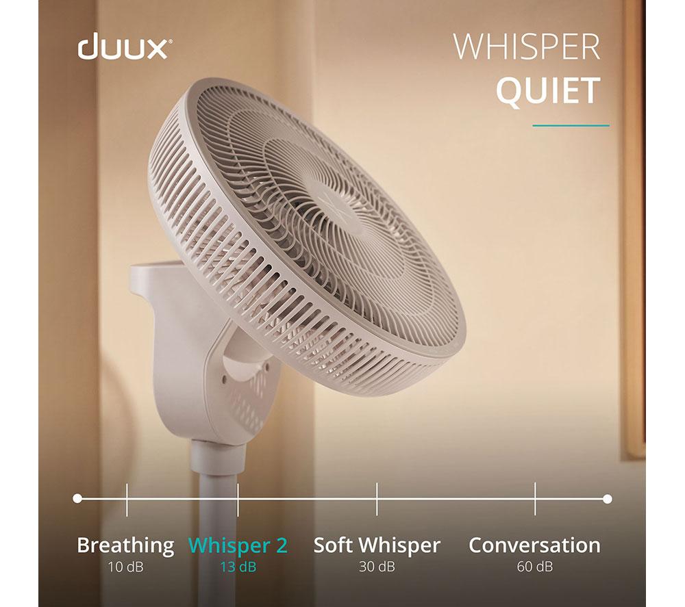 DUUX Whisper 2 13.4" Pedestal Fan - White image number 3 of 10