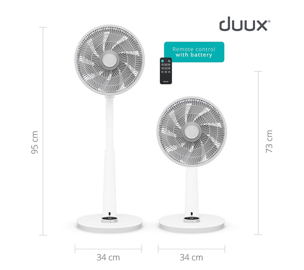 DUUX Whisper 2 13.4" Pedestal Fan - White image number 10 of 10
