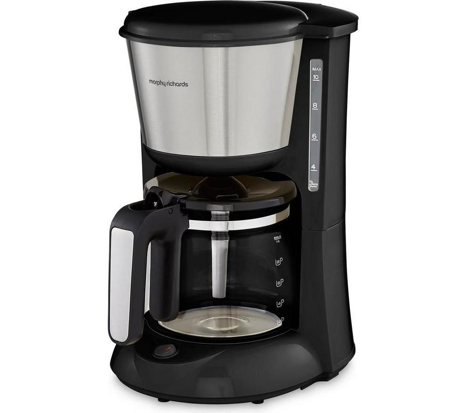 MORPHY RICHARDS Equip 162501 Filter Coffee Machine - Black & Silver