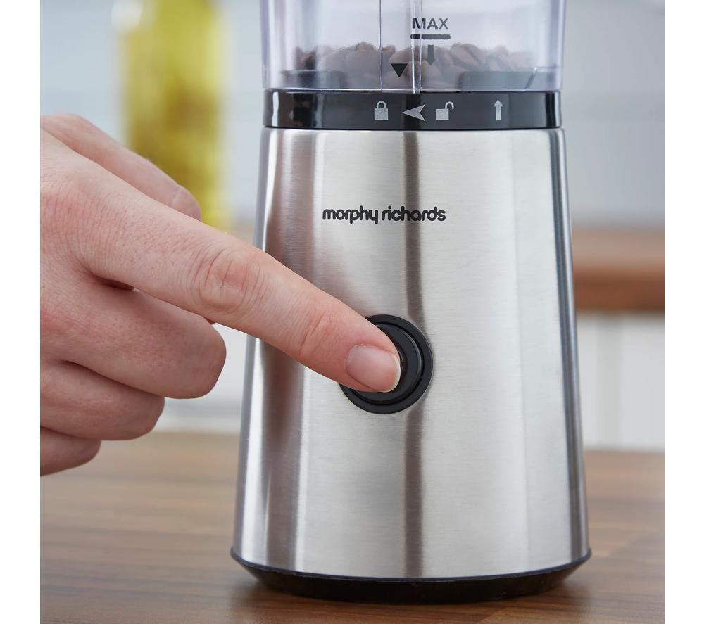 MORPHY RICHARDS Brew & Blend Electric Coffee Grinder - Silver image number 5 of 9