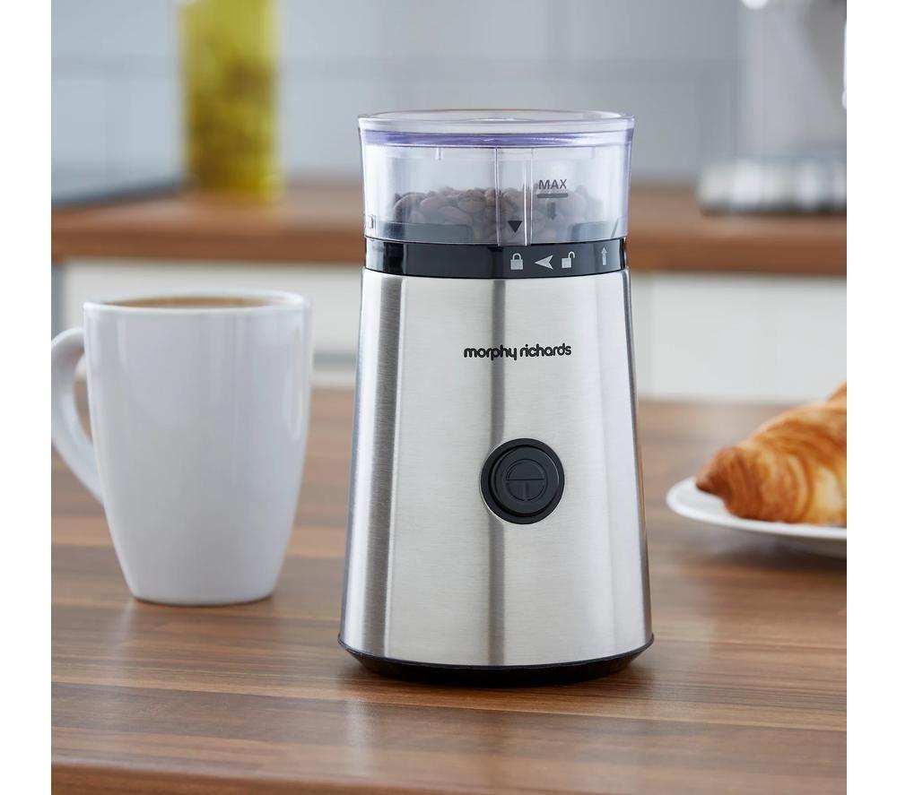 MORPHY RICHARDS Brew & Blend Electric Coffee Grinder - Silver image number 8 of 9