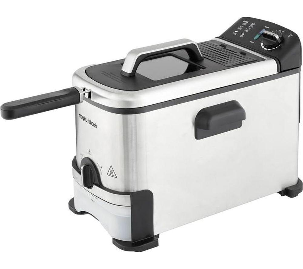 Morphy Richards Filter Pro 482001 Deep Fryer - Black & Silver, Black,Silver/Grey