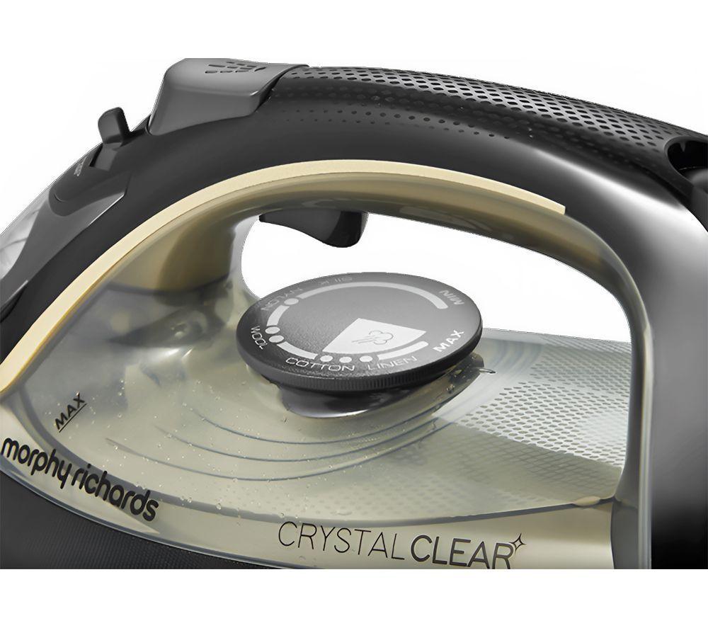 MORPHY RICHARDS Crystal Clear 300302 Steam Iron - Black & Gold image number 4 of 11