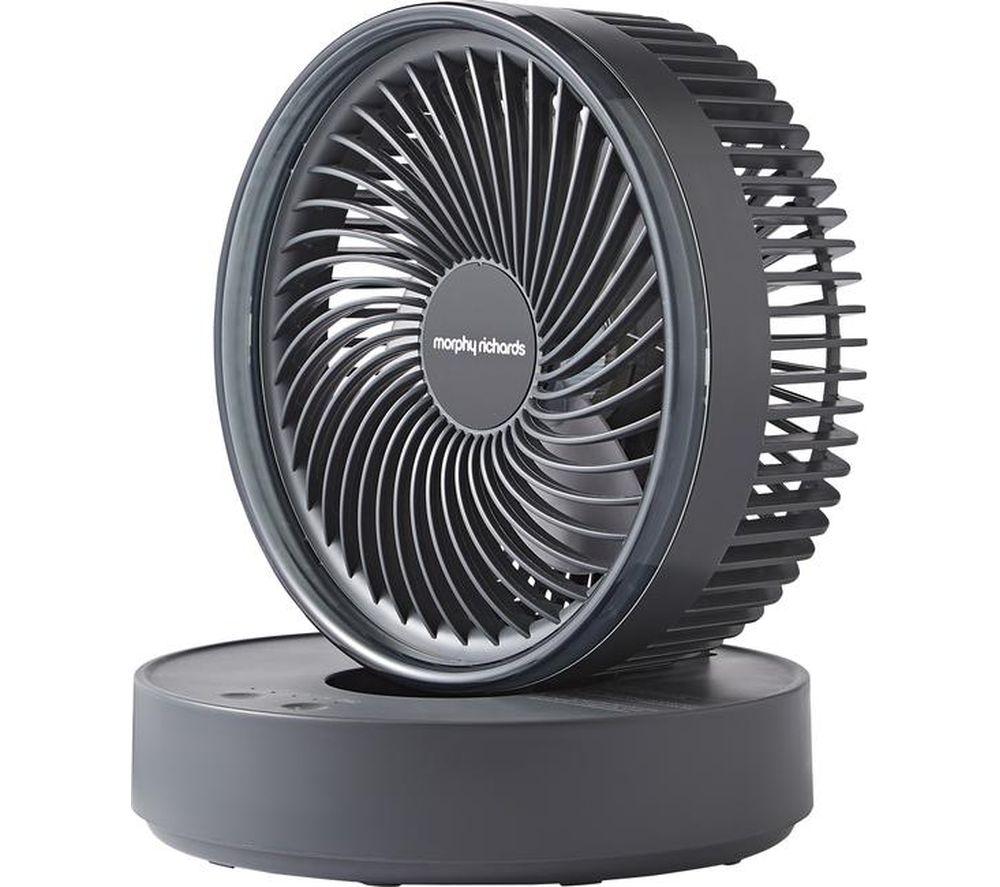 MORPHY RICHARDS Air Flex Portable 6&rdquo; Rechargeable USB Desk Fan - Grey image number 2 of 12