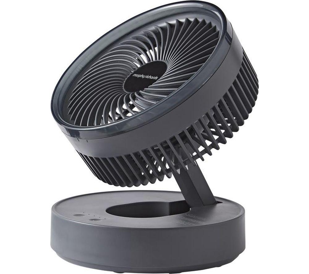 MORPHY RICHARDS Air Flex Portable 6&rdquo; Rechargeable USB Desk Fan - Grey image number 3 of 12