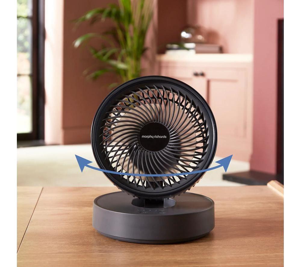 MORPHY RICHARDS Air Flex Portable 6&rdquo; Rechargeable USB Desk Fan - Grey image number 10 of 12