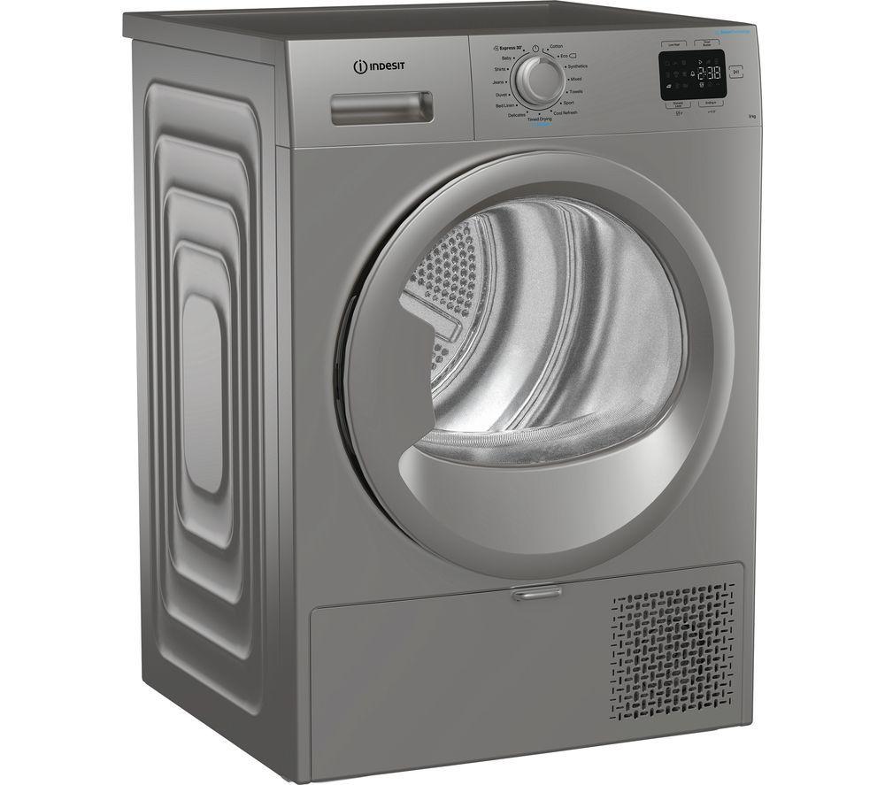 INDESIT C YD 92D SS UK 9 kg Heat Pump Tumble Dryer - Silver image number 3 of 8