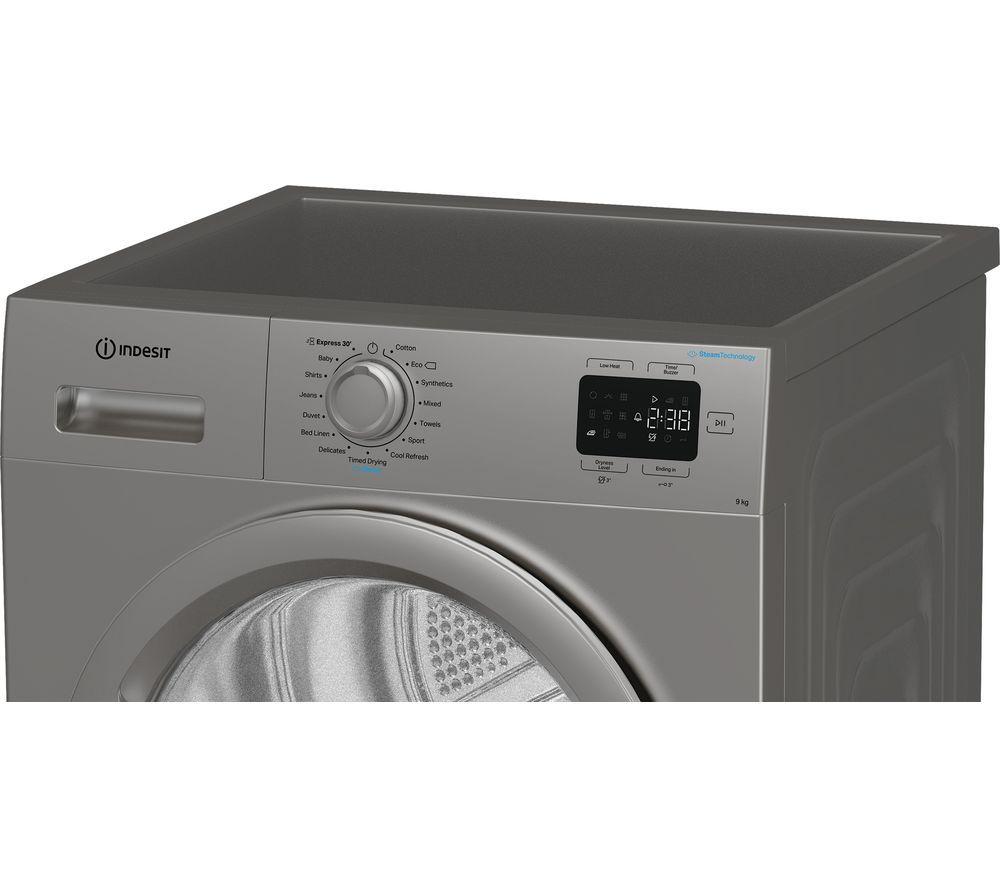 INDESIT C YD 92D SS UK 9 kg Heat Pump Tumble Dryer - Silver image number 4 of 8