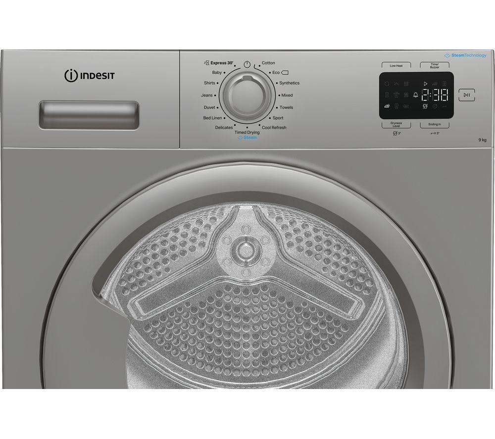 INDESIT C YD 92D SS UK 9 kg Heat Pump Tumble Dryer - Silver image number 5 of 8