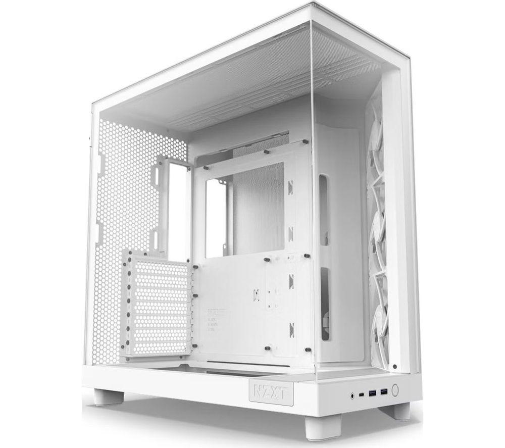 NZXT H6 FLOW ATX Mid-Tower PC Case - White