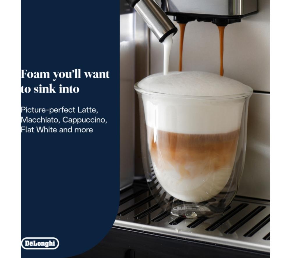 DELONGHI Prima Donna Aromatic ECAM630.75.TSM Smart Bean to Cup Coffee Machine - Silver image number 5 of 11
