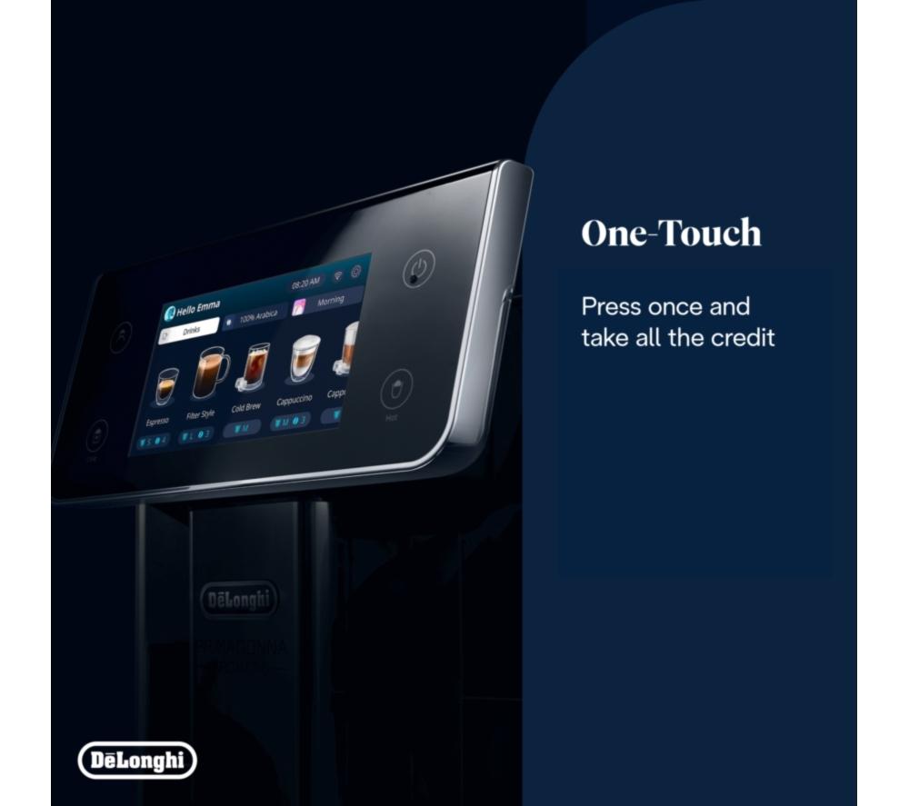 DELONGHI Prima Donna Aromatic ECAM630.75.TSM Smart Bean to Cup Coffee Machine - Silver image number 8 of 11