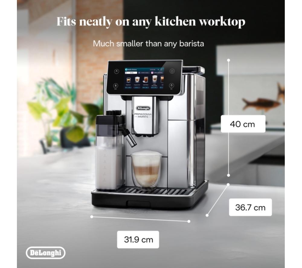 DELONGHI Prima Donna Aromatic ECAM630.75.TSM Smart Bean to Cup Coffee Machine - Silver image number 10 of 11