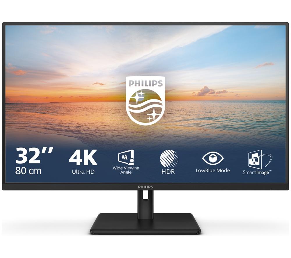 PHILIPS 32E1N1800LA/00 4K Ultra HD 32" VA LCD Monitor - Black image number 7 of 10