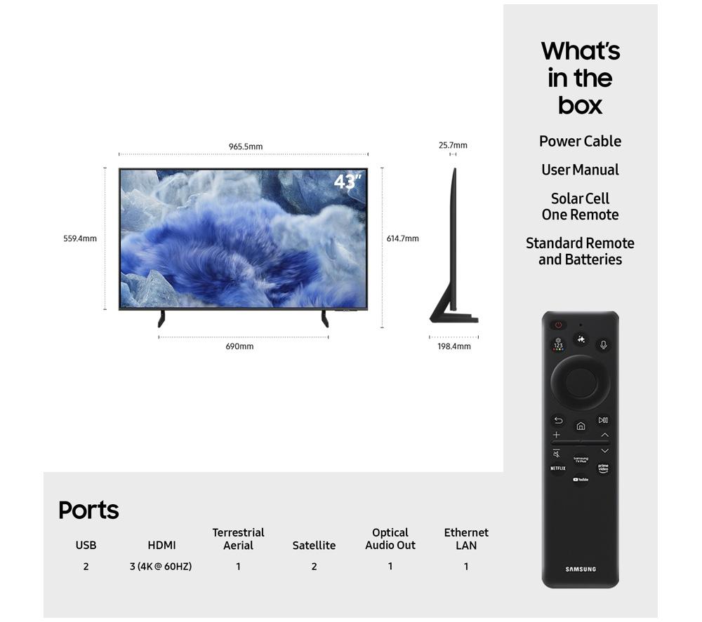 SAMSUNG Q8F 43" QLED 4K Vision AI Smart TV 2025 - QE43Q8F image number 7 of 11