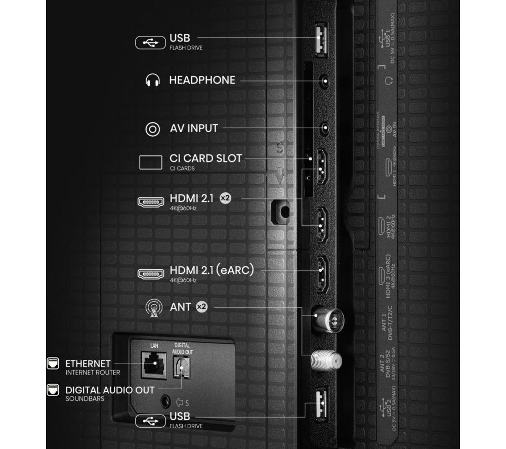 HISENSE A7Q 55" QLED 4K Smart AI TV with Freely - 55A7QTUK image number 10 of 16