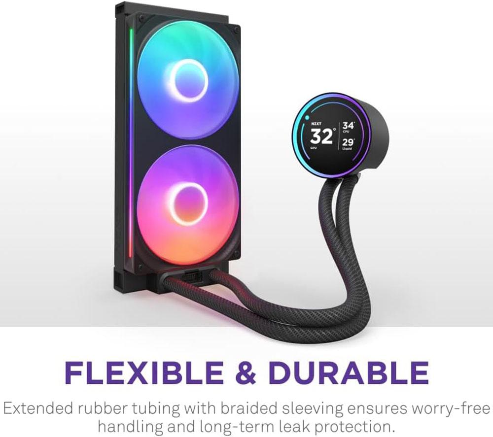 NZXT Kraken Elite 280 RGB 280 mm Liquid CPU Cooler - RGB LED, Black image number 3 of 12
