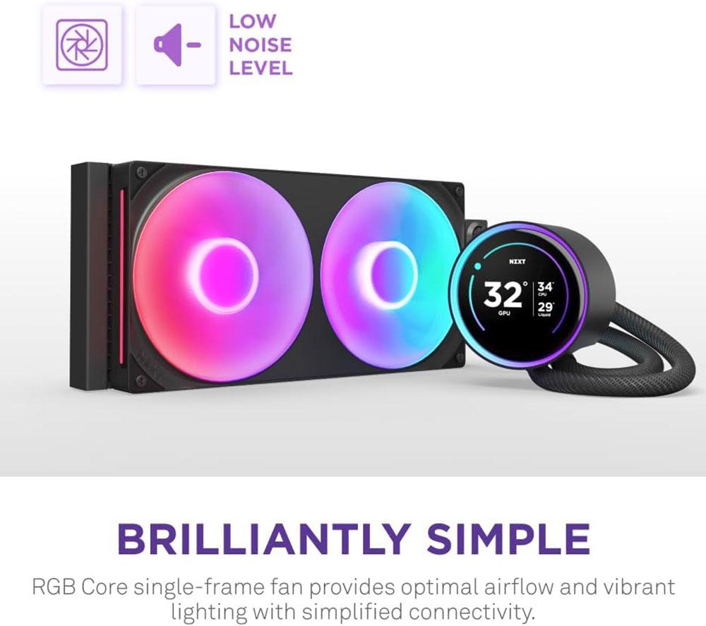 NZXT Kraken Elite 280 RGB 280 mm Liquid CPU Cooler - RGB LED, Black image number 4 of 12