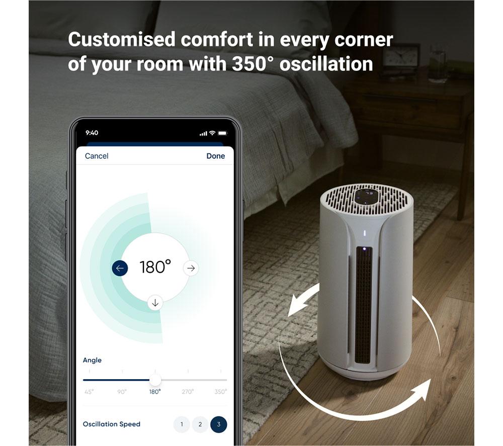 BLUEAIR ComfortPure 3-in-1 T10i Smart Air Purifier - White & Beige image number 7 of 10