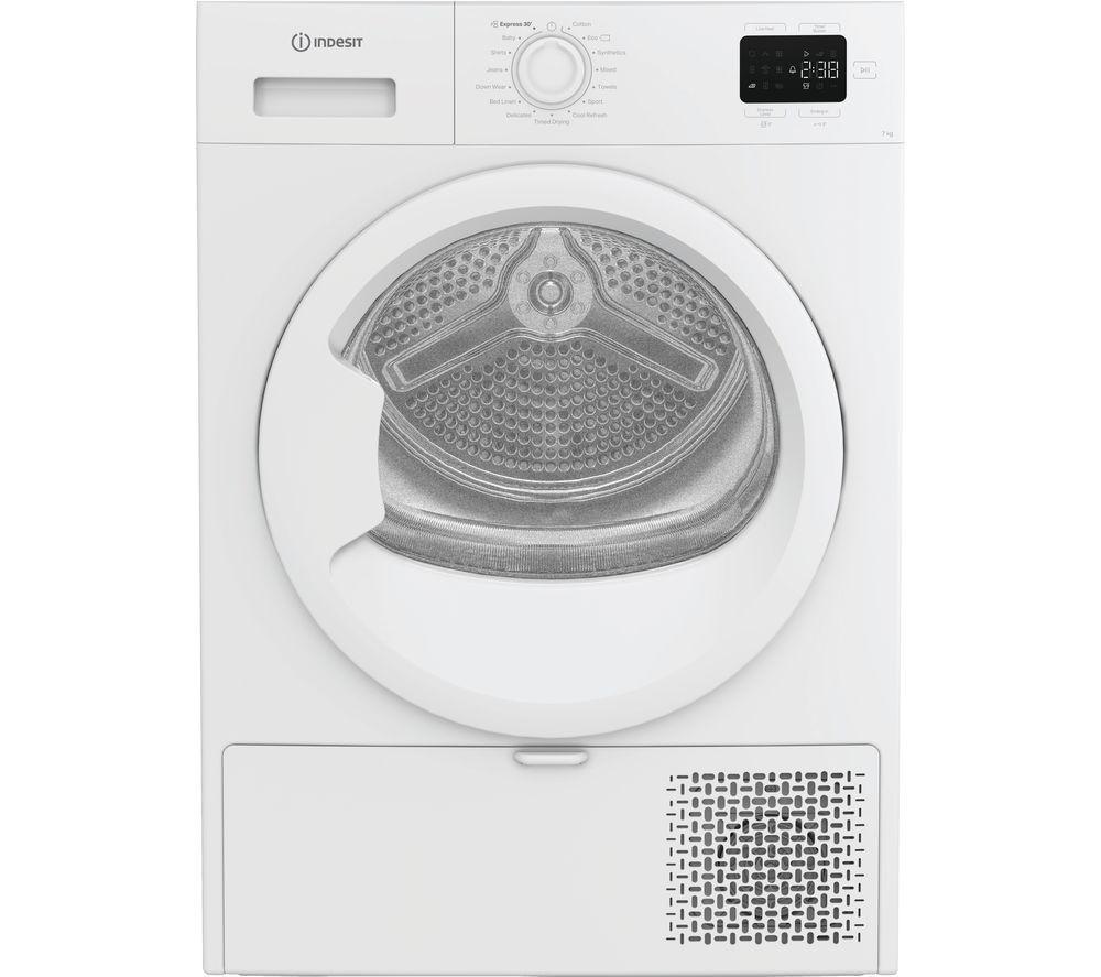 INDESIT C YSD 72D WW UK 7 kg Heat Pump Tumble Dryer – White, White