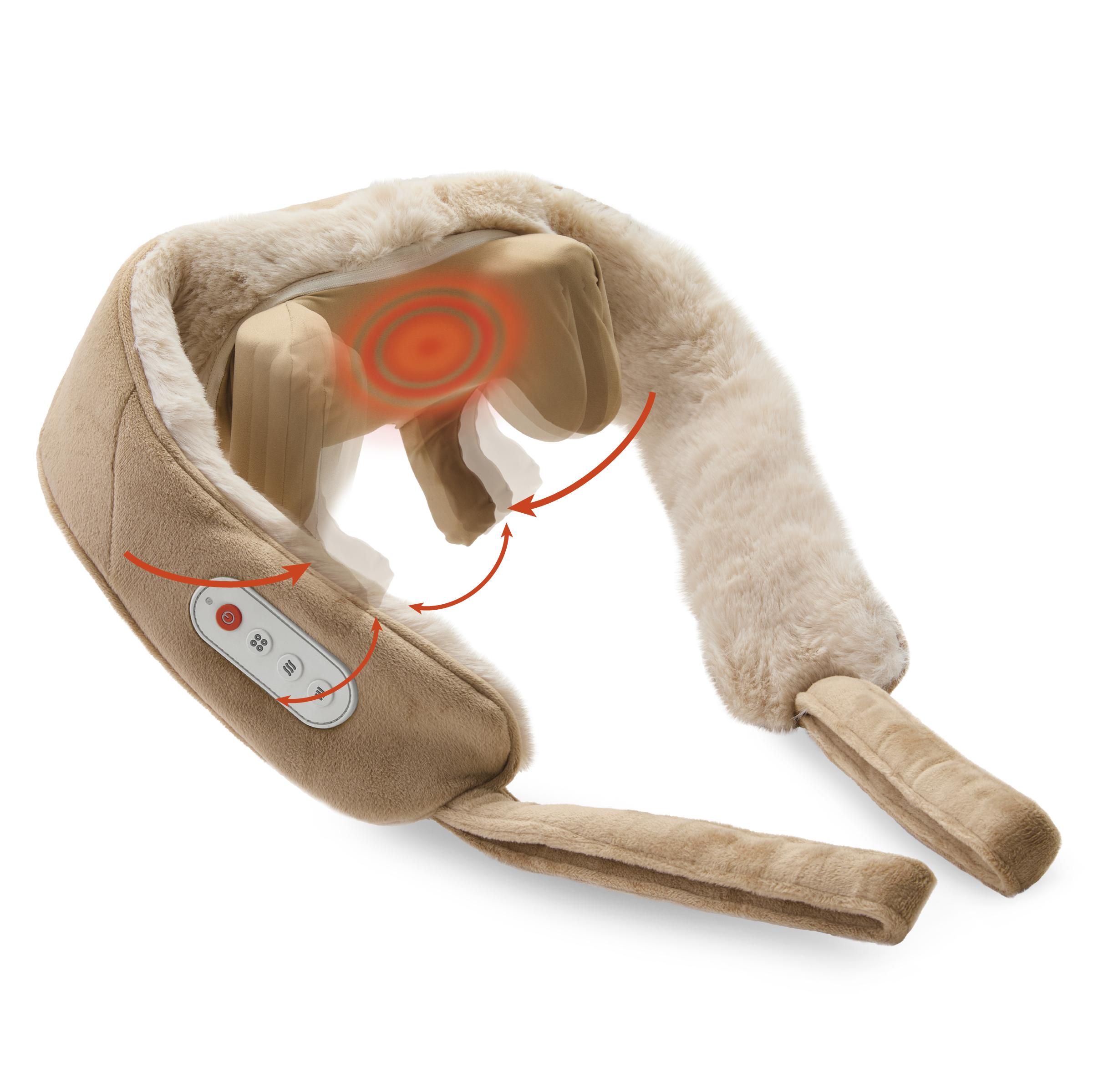 Sharper Image Mini Neck Shiatsu Massager Cordless Luxe - Beige