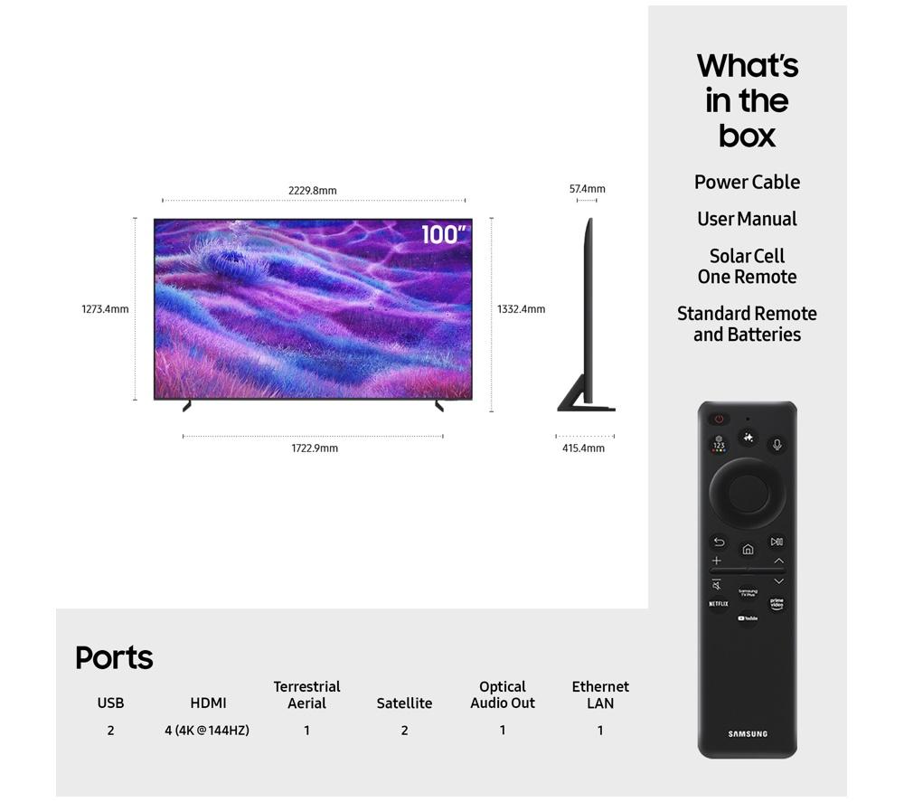 SAMSUNG QN80F 100" Neo QLED 4K Mini LED Vision AI Smart TV 2025 - QE100QN80F image number 6 of 10
