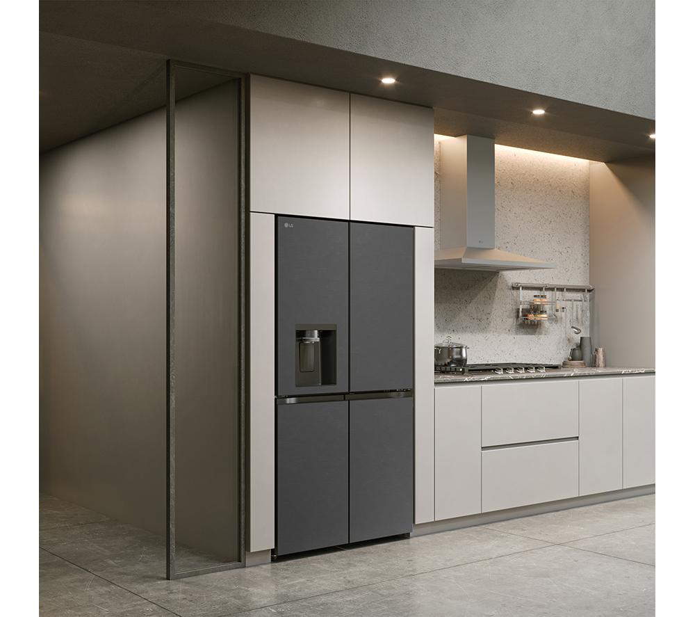LG NatureFRESH GMF960EV4E Smart Fridge Freezer - Essence Black Steel image number 2 of 17