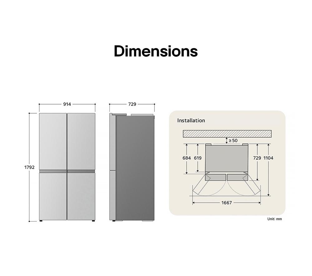 LG NatureFRESH GMF960EV4E Smart Fridge Freezer - Essence Black Steel image number 8 of 17