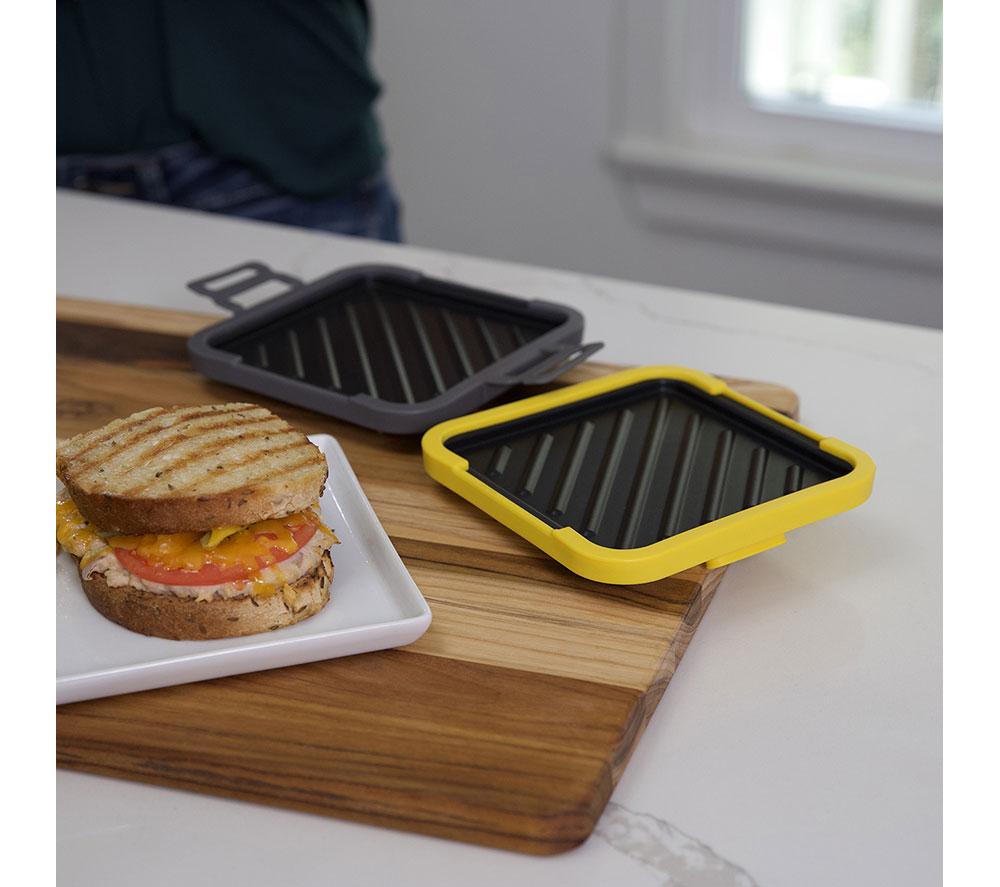 DREW&COLE Clever Micro Toastie Maker for Microwaves - Yellow & Grey image number 24 of 29