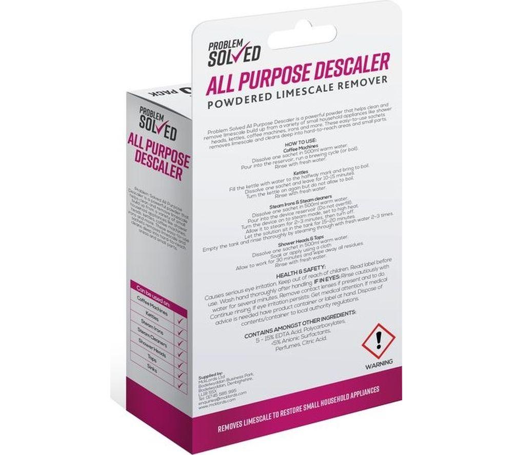PROBLEM SOLVED Descaler Sachets, Pack of 5 image number 2 of 2