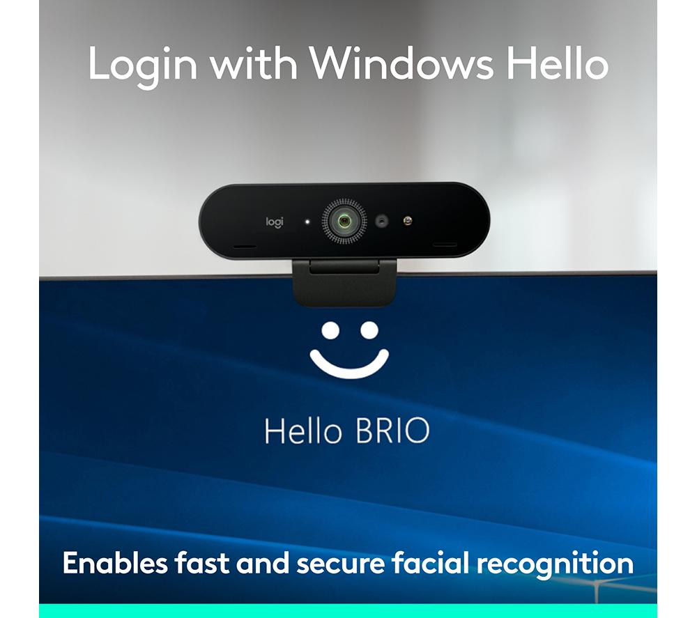 LOGITECH Brio 4K Ultra HD Webcam - Graphite image number 7 of 9