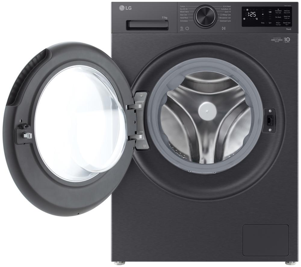 LG Series 5 AI Direct Drive F4X5011TBB 11 kg 1400 Spin Washing Machine - Graphite image number 10 of 16