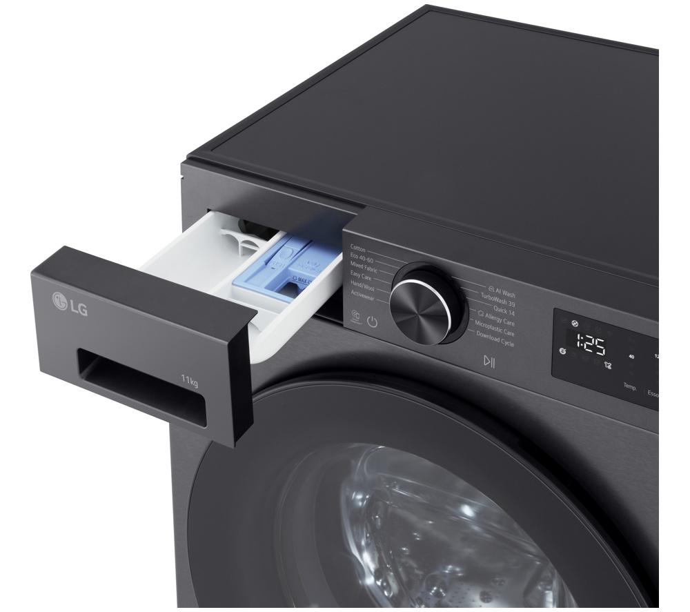 LG Series 5 AI Direct Drive F4X5011TBB 11 kg 1400 Spin Washing Machine - Graphite image number 12 of 16