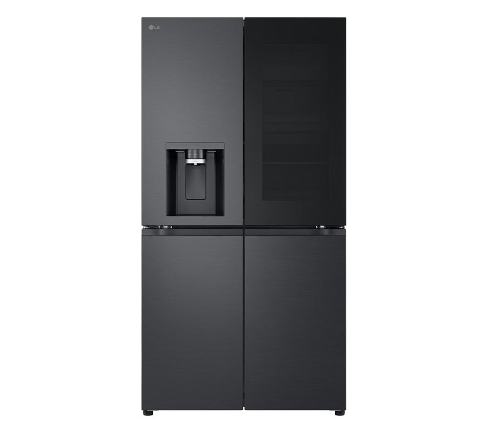 LG InstaView GMK960EV2E American-style Smart Fridge Freezer – Essence Black Steel, Silver/Grey,Black