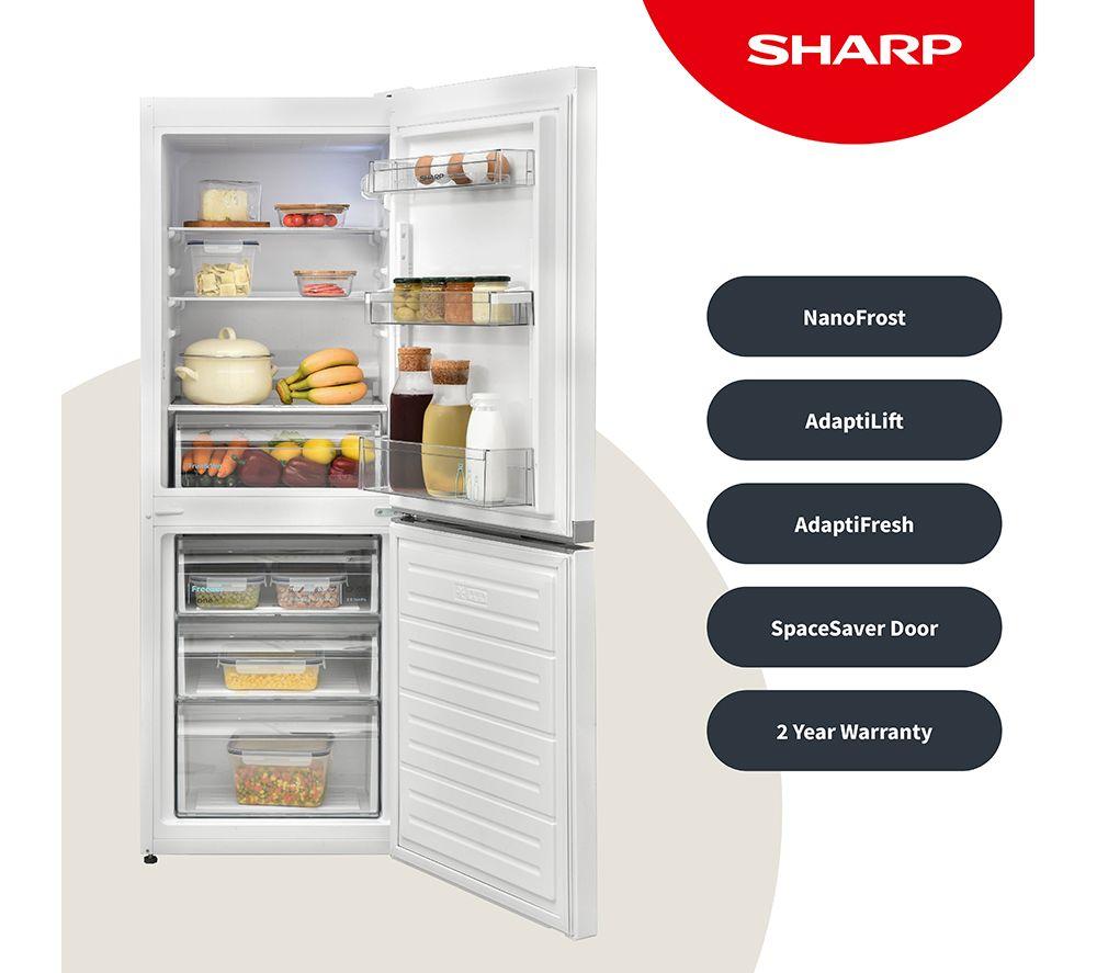 SHARP SJ-BB02DTXWE-EN 60/40 Fridge Freezer - White image number 3 of 5