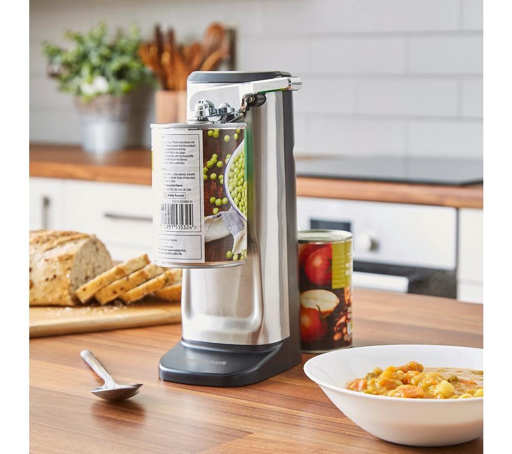 MORPHY RICHARDS 3-in-1 Electric Tin Can Opener - Silver & Black image number 7 of 14