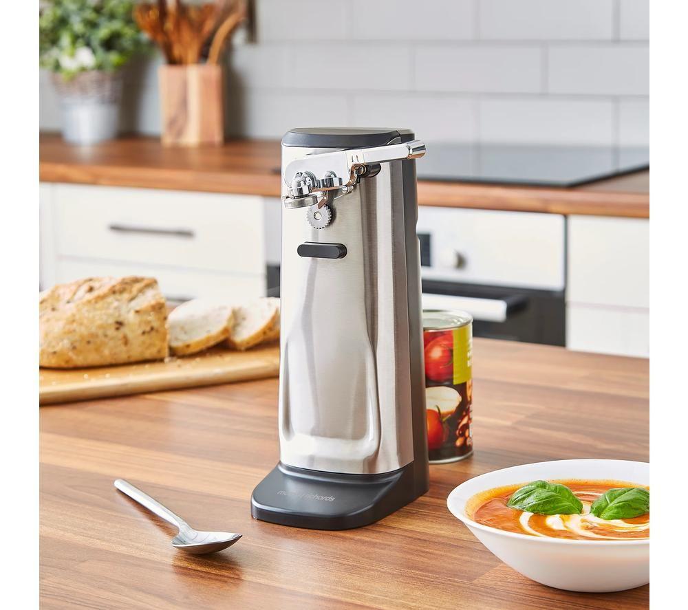 MORPHY RICHARDS 3-in-1 Electric Tin Can Opener - Silver & Black image number 9 of 14