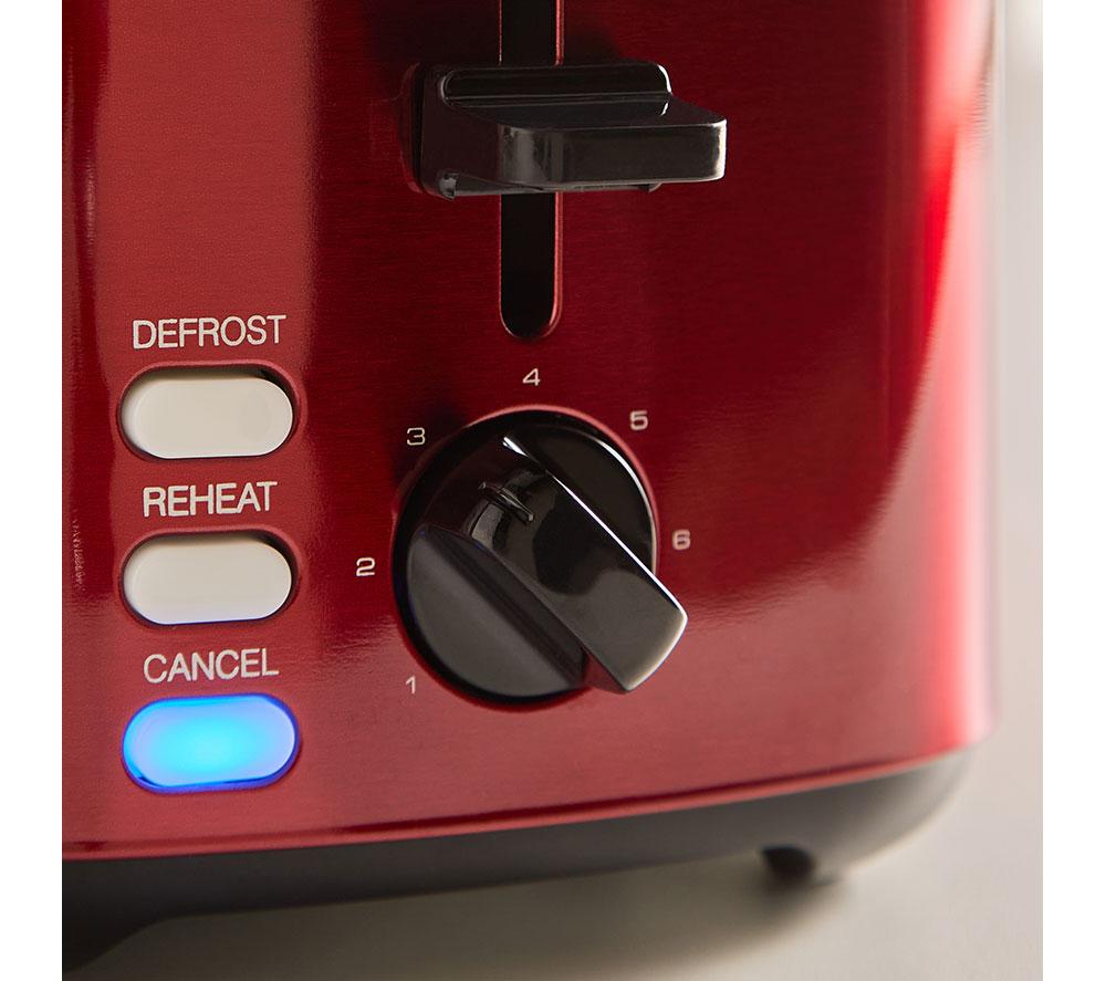 MORPHY RICHARDS Equip 222066 2-Slice Toaster - Metallic Red image number 6 of 8