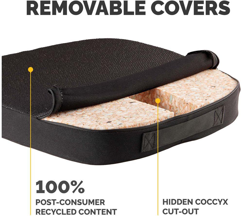 FELLOWES Breyta Comfort Seat Cushion with Cover - Black image number 4 of 8