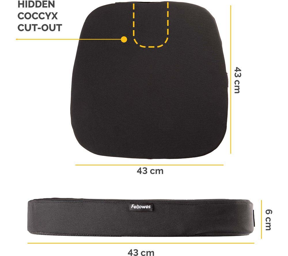 FELLOWES Breyta Comfort Seat Cushion with Cover - Black image number 7 of 8
