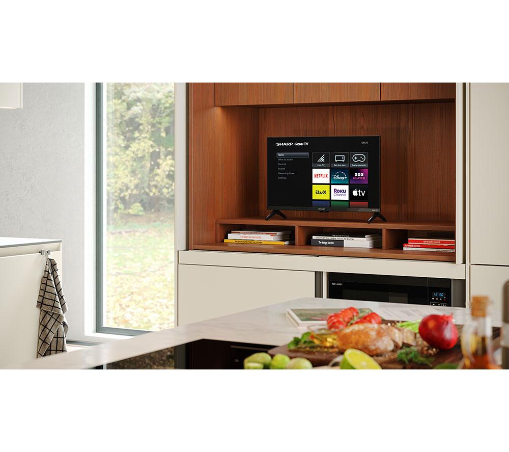 SHARP 1T-C24HD2725KB Roku TV 24" Smart HD Ready HDR LED TV image number 2 of 15
