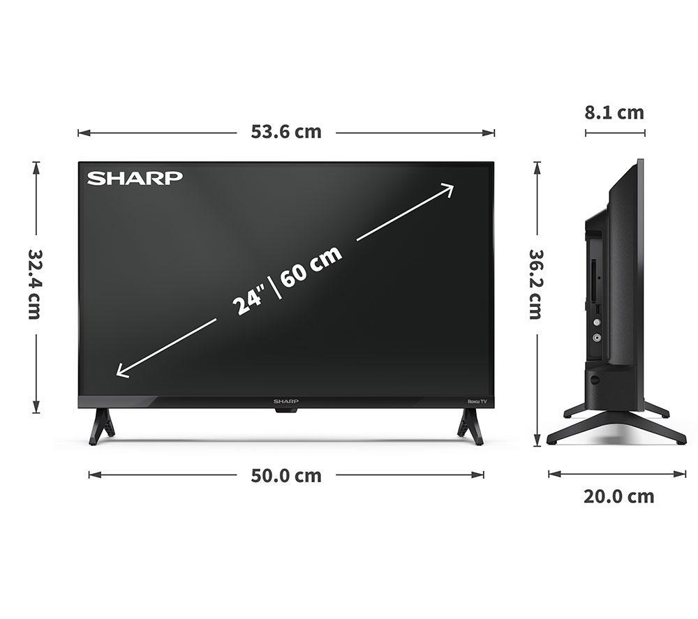 SHARP 1T-C24HD2725KB Roku TV 24" Smart HD Ready HDR LED TV image number 11 of 15