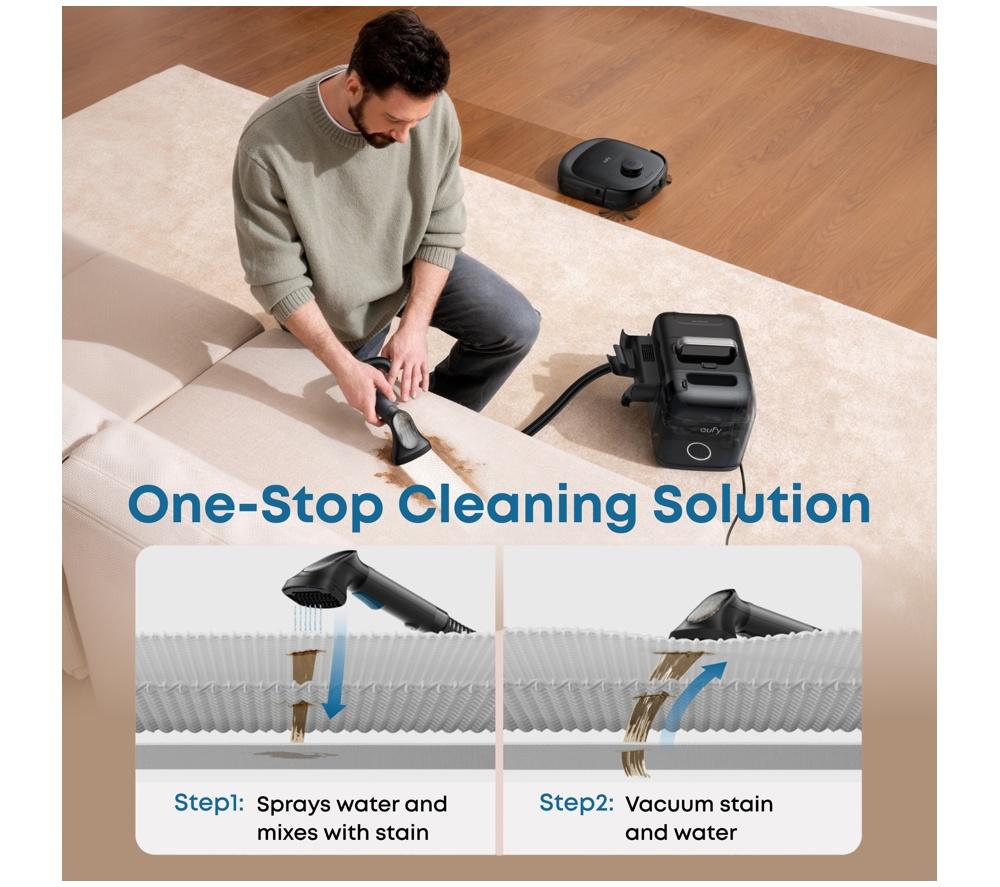 EUFY Omni E28 Robot Vacuum & Mop with All-in-One Station & Portable Deep Cleaner - Black image number 4 of 9
