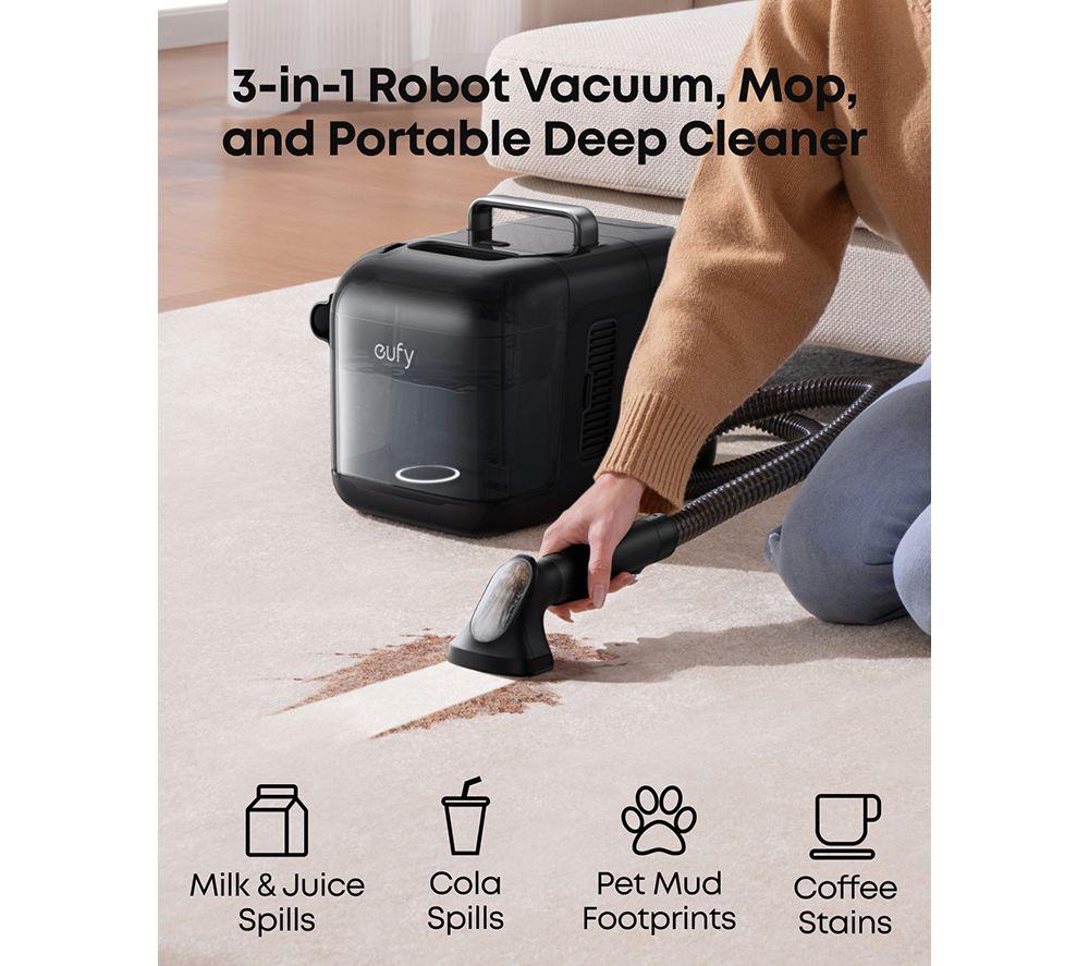 EUFY Omni E28 Robot Vacuum & Mop with All-in-One Station & Portable Deep Cleaner - Black image number 13 of 37