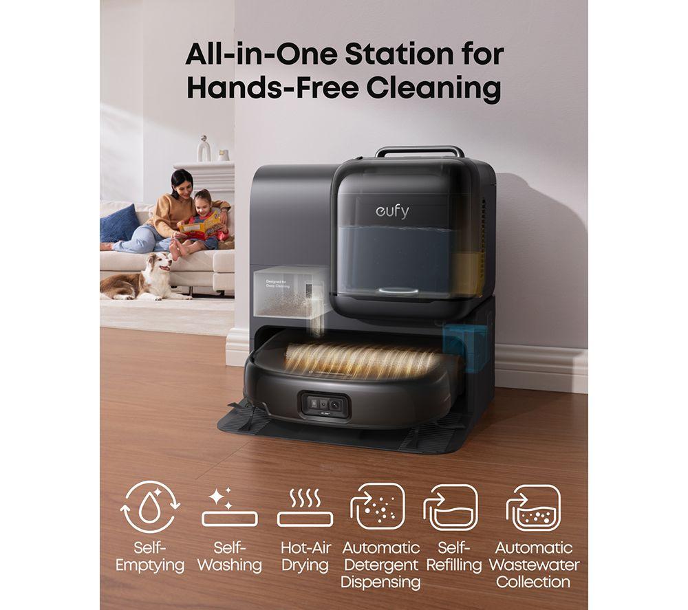 EUFY Omni E28 Robot Vacuum & Mop with All-in-One Station & Portable Deep Cleaner - Black image number 14 of 37