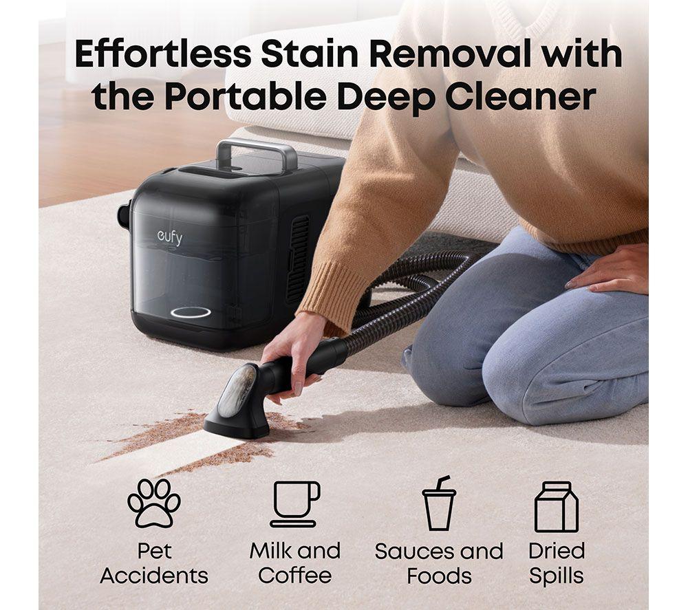 EUFY Omni E28 Robot Vacuum & Mop with All-in-One Station & Portable Deep Cleaner - Black image number 32 of 37