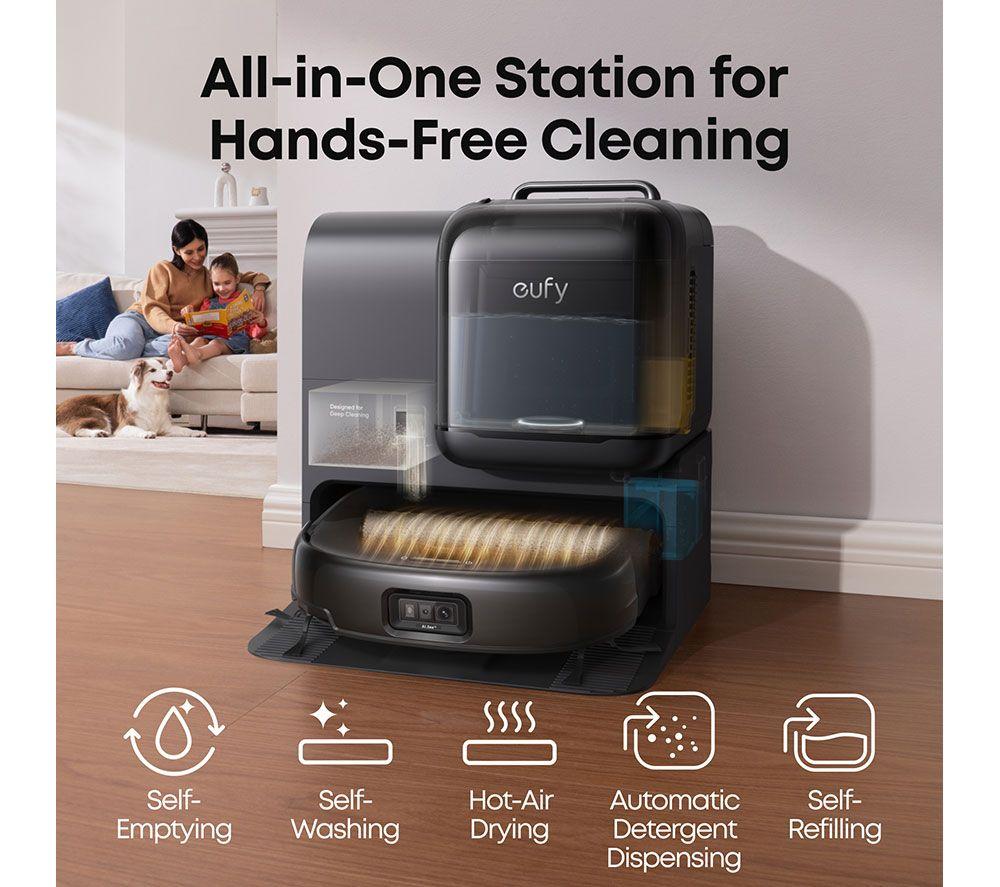 EUFY Omni E28 Robot Vacuum & Mop with All-in-One Station & Portable Deep Cleaner - Black image number 33 of 37