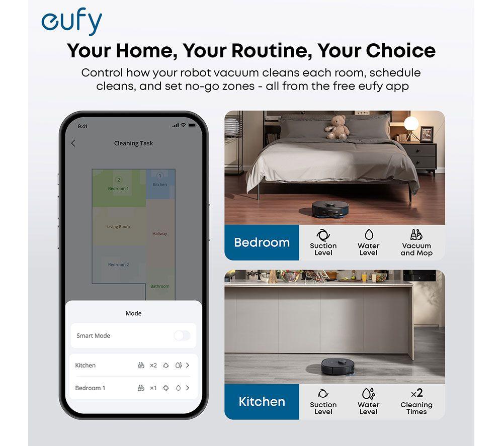 EUFY Omni E28 Robot Vacuum & Mop with All-in-One Station & Portable Deep Cleaner - Black image number 37 of 37