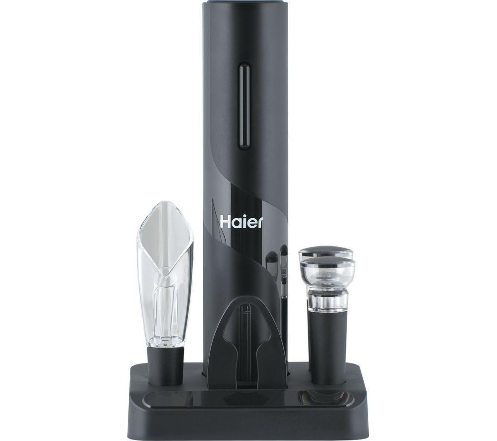 HAIER 5-in-1 Electric Wine Set - Black & Clear
